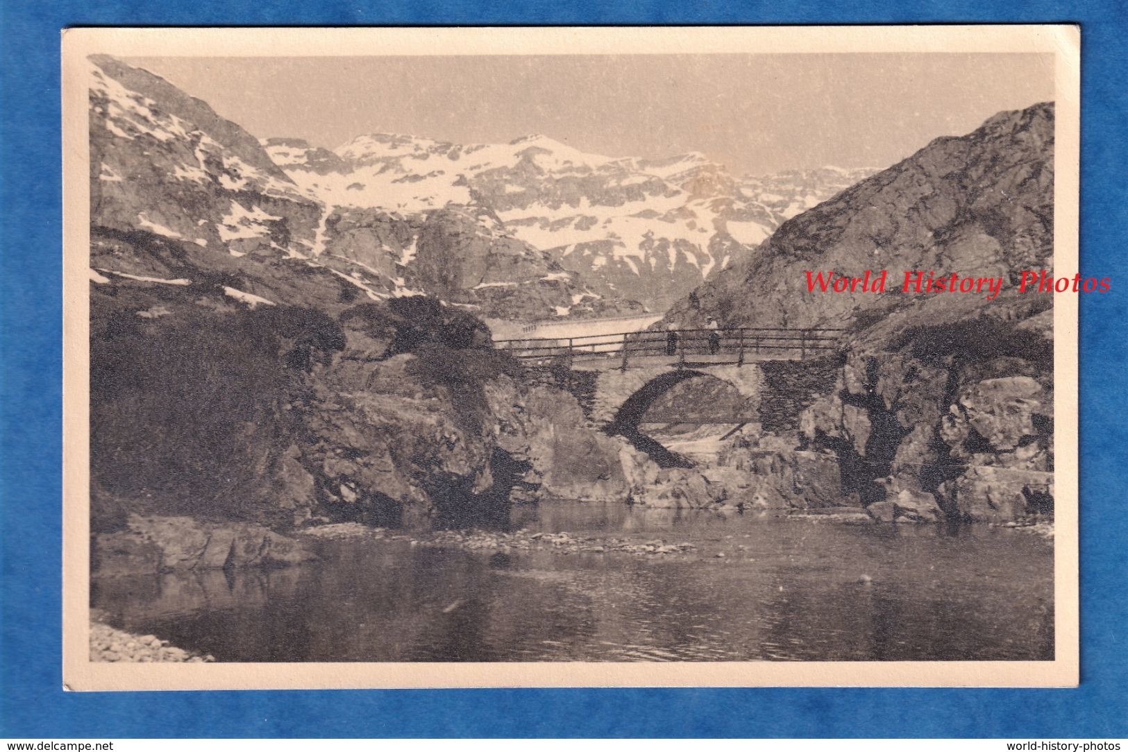 Photo Ancienne Snapshot - Lac De BARBERINE - Montagne Suisse Emosson Les Rousses - Luoghi