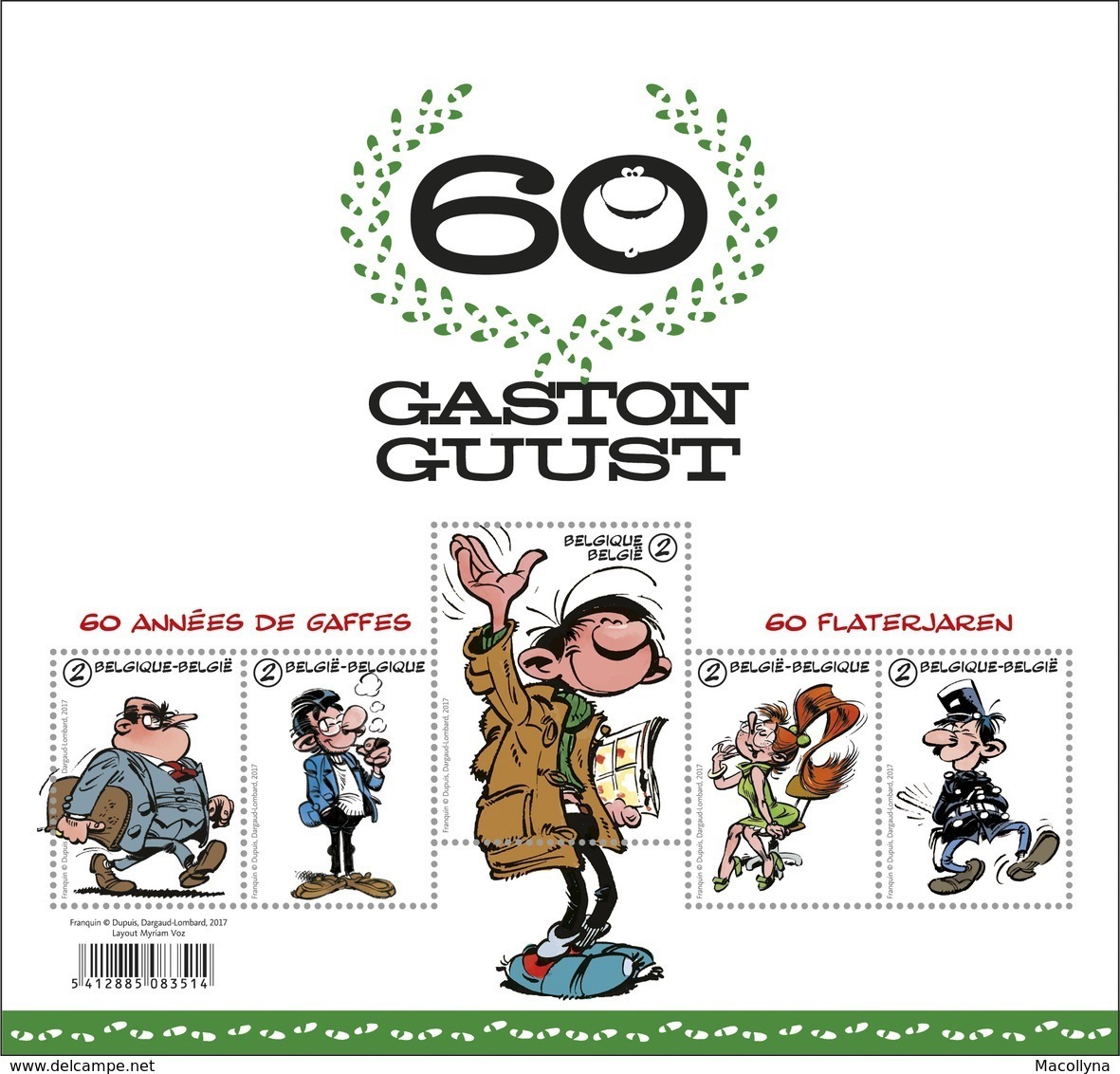 Blok 246**  60 Jaar GUUST FLATER - GASTON LAGAFFE A 60 Ans 4666/70** Flaterjaren!! - Unused Stamps