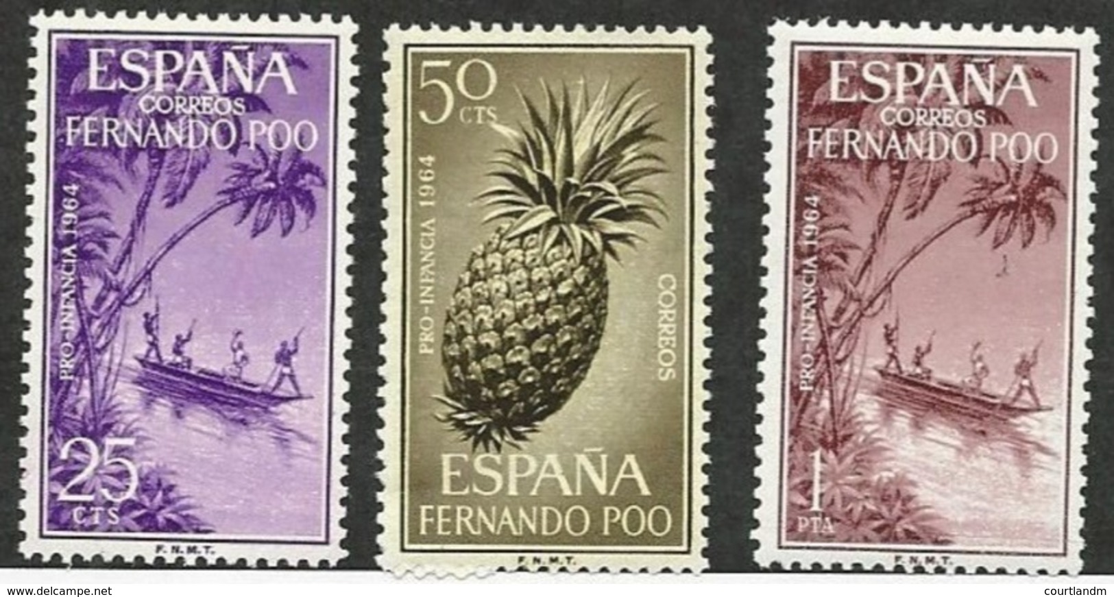 FERNANDO PO -CHILD WELFARE;CANOE;PINEAPPLE - Fernando Po