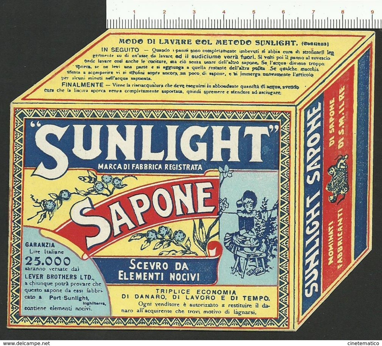 Depliant Pubblicitario SUNLIGHT SAPONE - Cromolitografia - Altri & Non Classificati