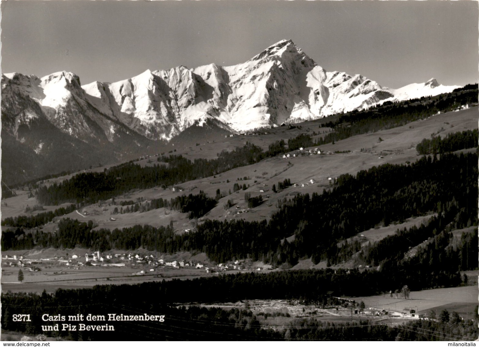 Cazis Mit Dem Heinzenberg Und Piz Beverin (8271) - Bever