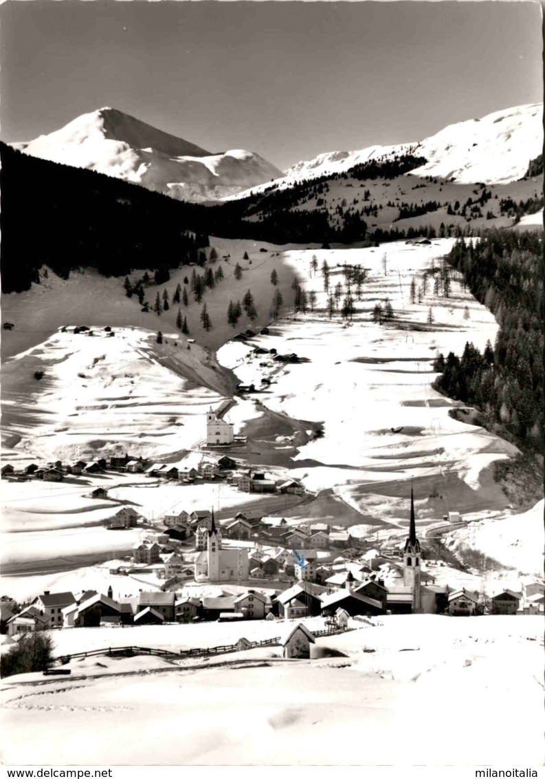 Savognin (Oberhalbstein) Gegen Skilift Und Radons (012-222) * 7. 2. 1962 - Savognin