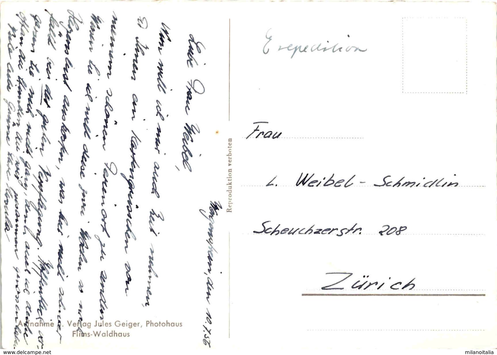 Wergenstein - Ferienheim Piz Vizan (4970) * 10. 7. 1956 - Casti-Wergenstein