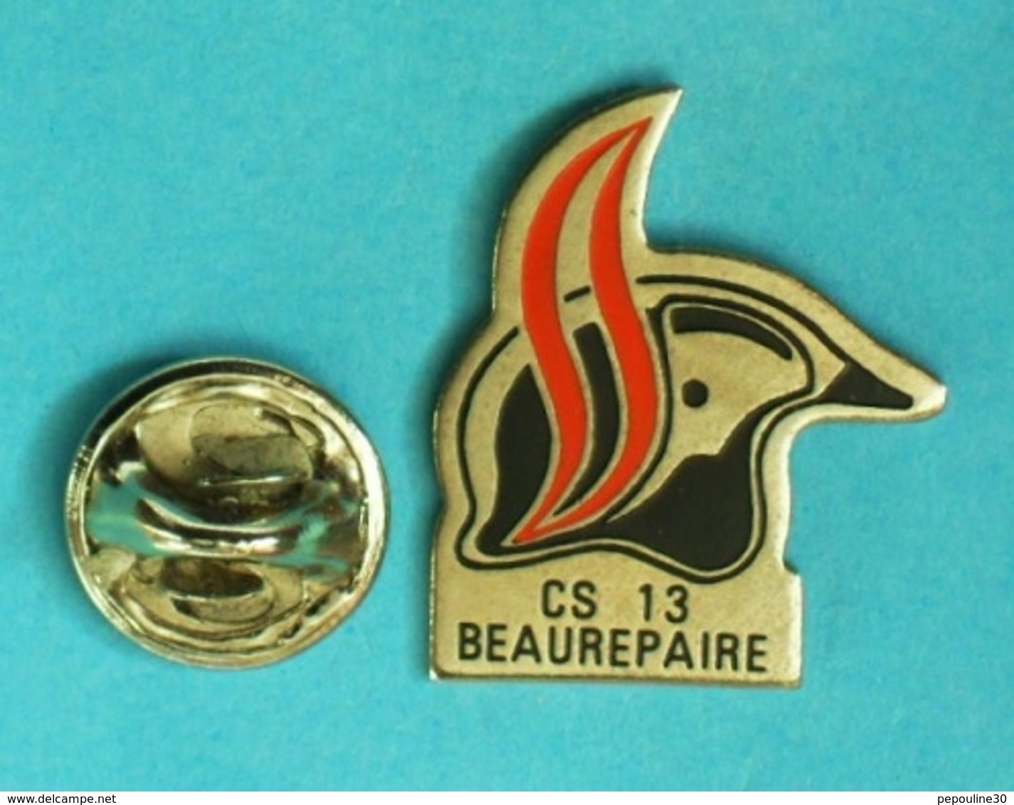 1 PIN'S //    ** SAPEURS POMPIERS / CS 13 BEAUREPAIRE ** - Bomberos