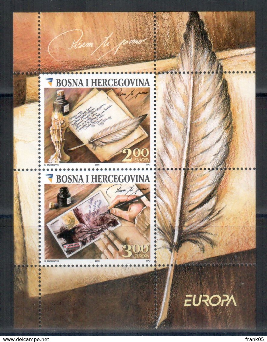 Bosnien-Herzegowina / Bosnia-Herzegowina Sarajevo / Bosnie-Herzégowine 2008 Block/souvenir Sheet EUROPA ** - 2008