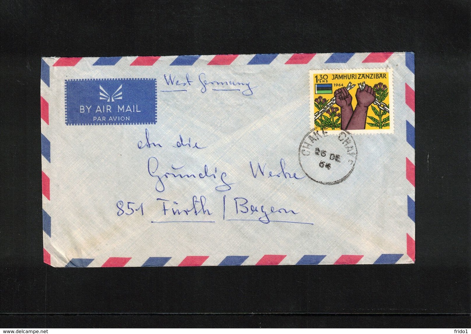 Zanzibar Interesting Airmail Letter - Zanzibar (1963-1968)