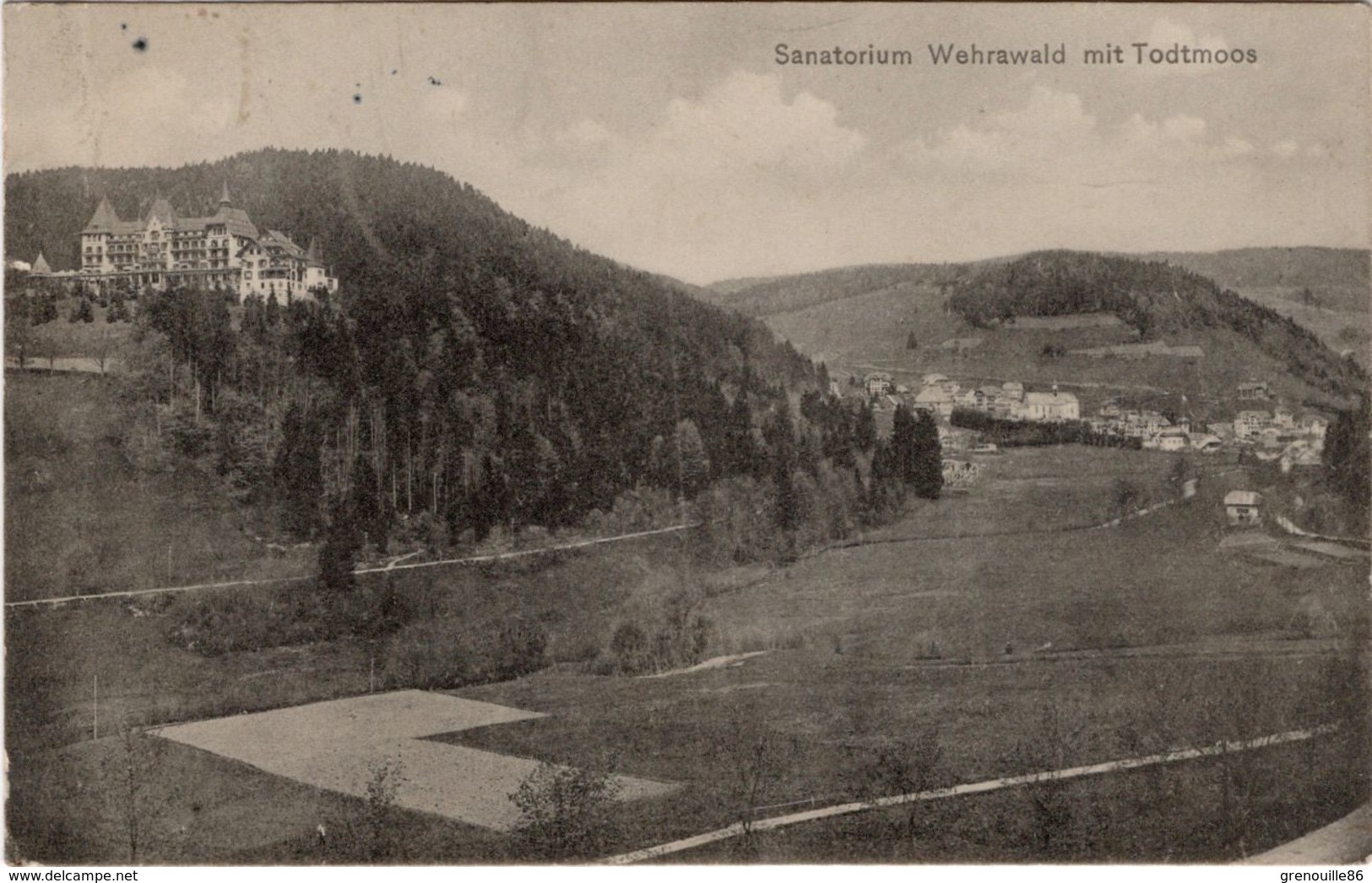 CPA ALLEMAGNE TODTMOOS Sanatorium Wehrawald Et Vue Sur La Ville  1914 - Todtmoos