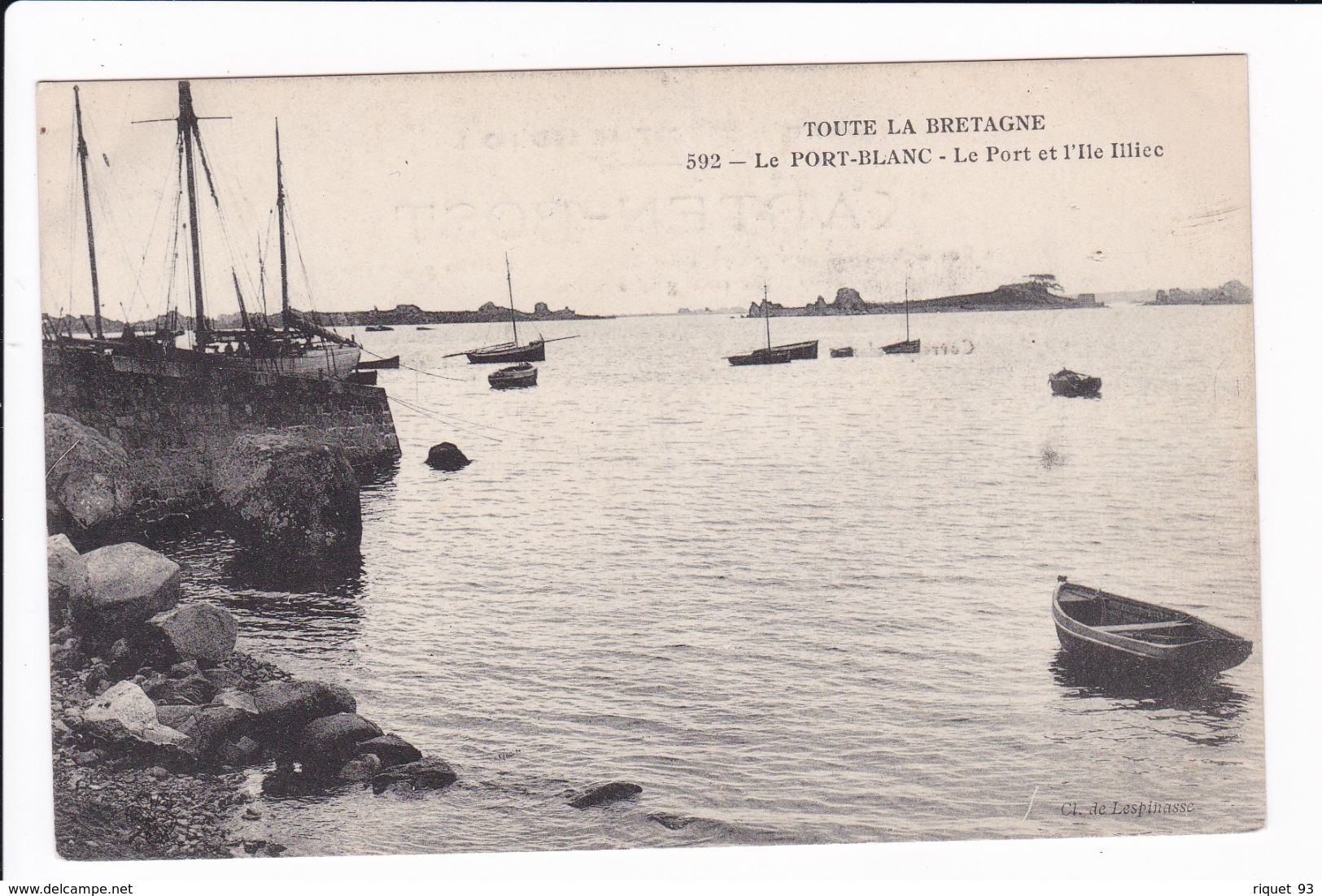 592 - Le PORT-BLANC - Le Port Et L’Île Illiec - Penvénan