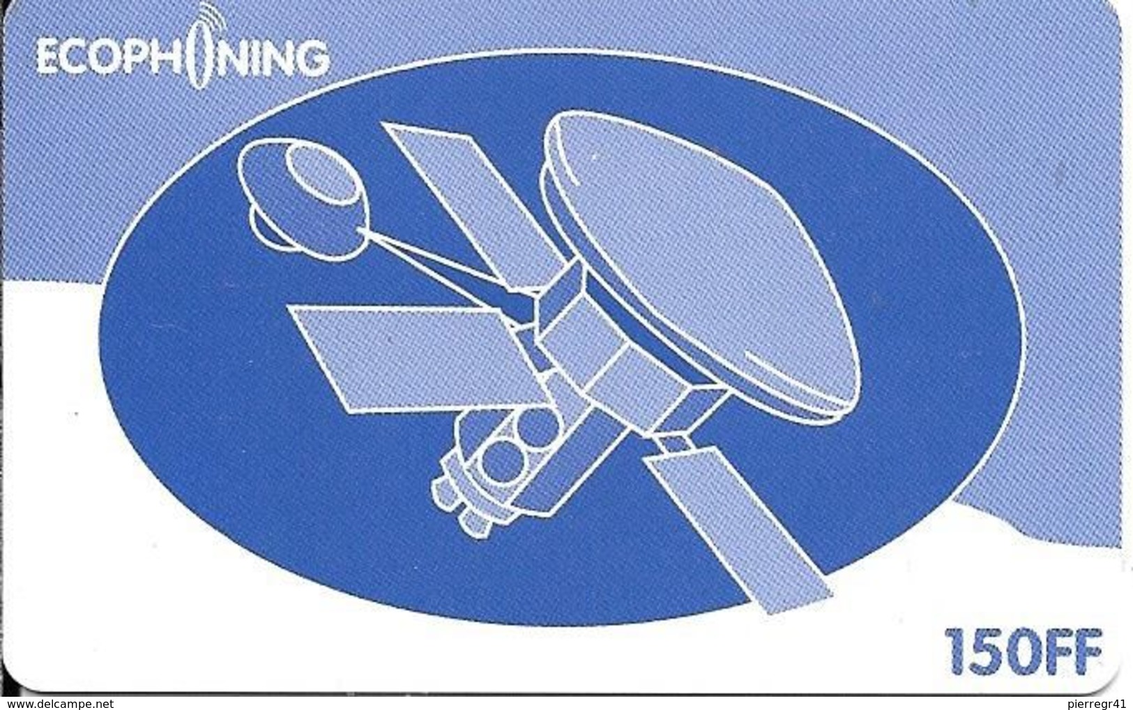 CARTE°-PUCE-MILITAIRE- ECOPHONING-SFOR 7-150FF-V° SATELLITE-ORANGE-10000ex-TBE - -  Schede Ad Uso Militare