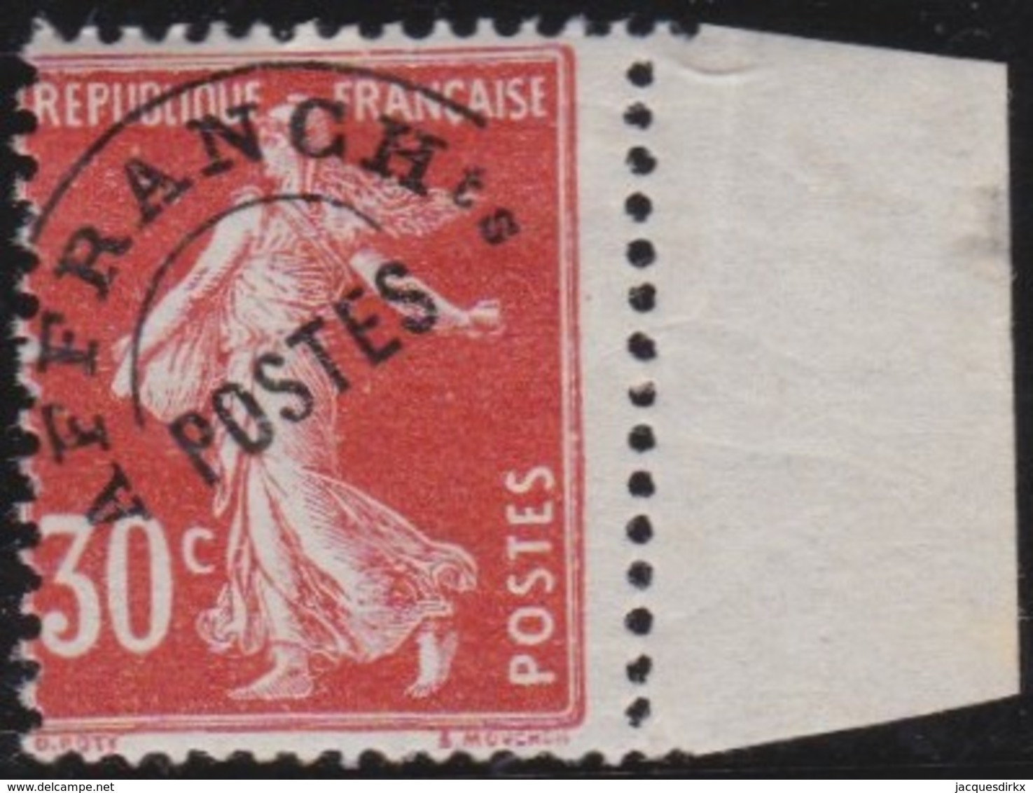 France   .   Yvert      .     P.  58   (2 Scans)    .    *      .   Neuf Avec Charnière   .    /    .   Mint-hinged - 1893-1947