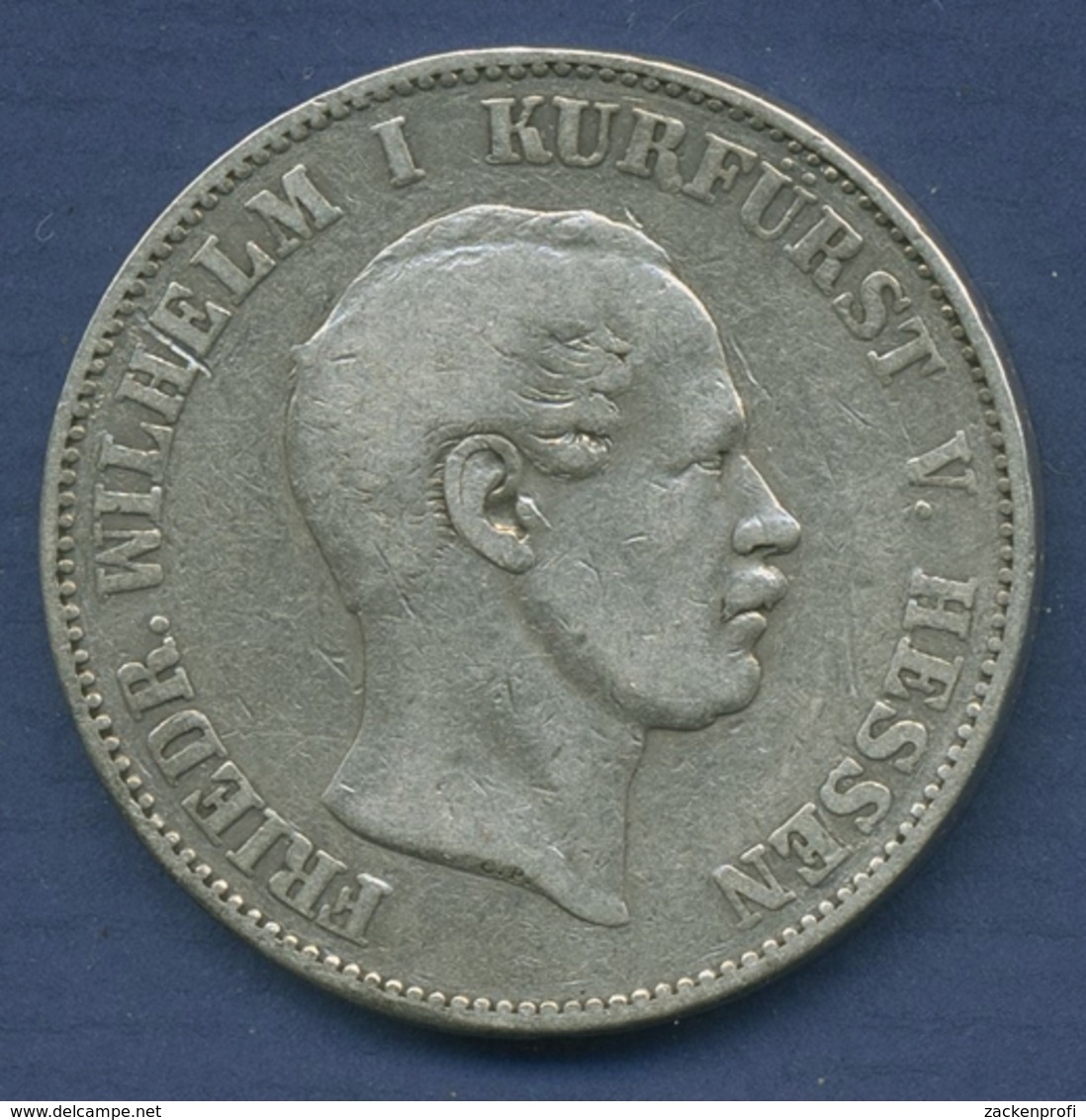 Hessen-Kassel Vereinstaler 1858, Friedrich Wilhelm I., J 48 A Fast Ss (m2611) - Taler Et Doppeltaler