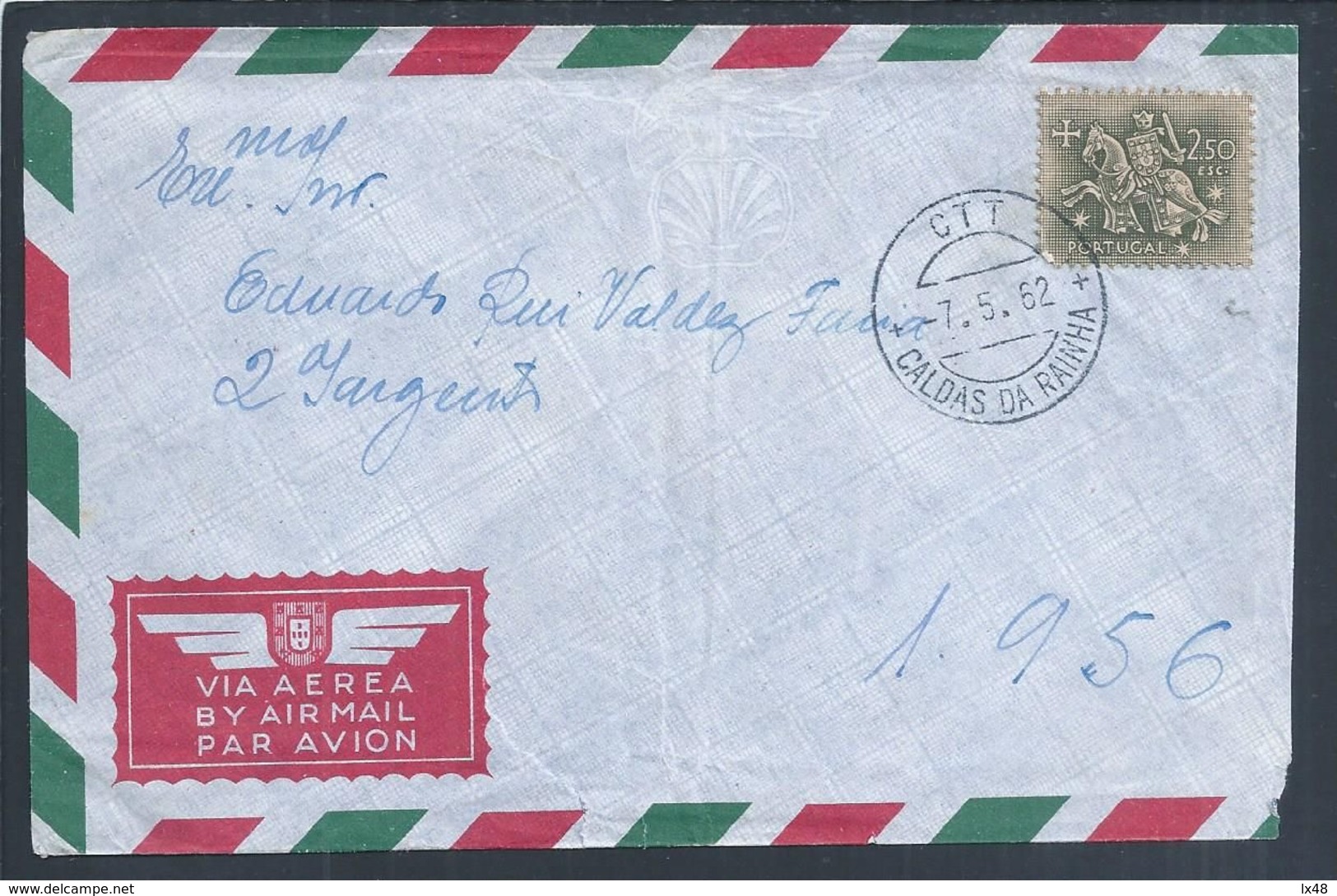 Rara Carta Que Chegou Ao SPM 1956, Angola, Na Guerra Colonial Em 1962, Apenas Com O Endereço 1956. Caldas Da Rainha - Storia Postale
