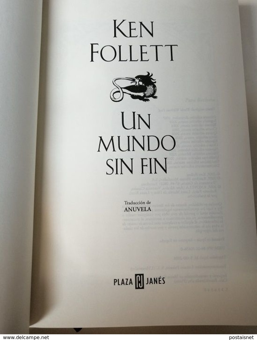 Un Mundo Sin Fin - Ken Follett - Plaza Janés - Fantaisie