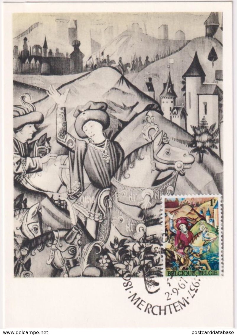 L\'Histoire De Cesar - La Traversée Du Rubicon - Musée De\'Histoire De Berne - Stamp Merchtem 67 - & Maximum Card - Merchtem