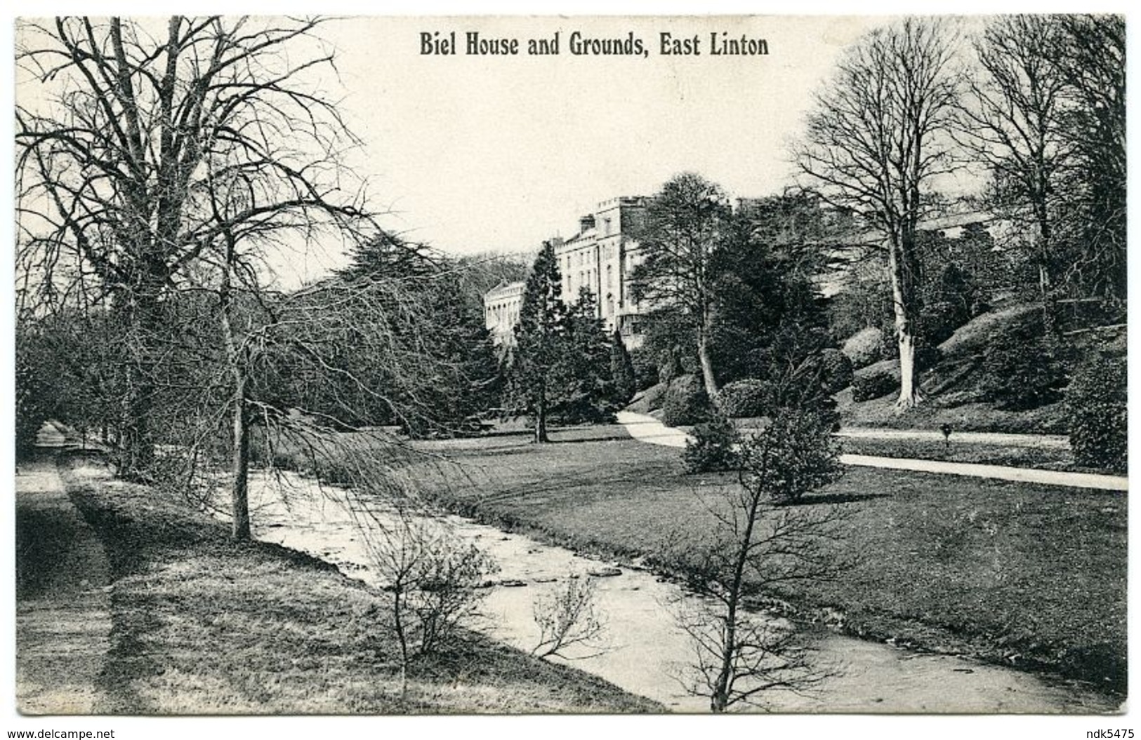 BIEL HOUSE AND GROUNDS, EAST LINTON / POSTMARK - DUNBAR / ADDRESS - LEITH, NORTH FORT STREET, EDINBURGH (CLEPHANE) - East Lothian