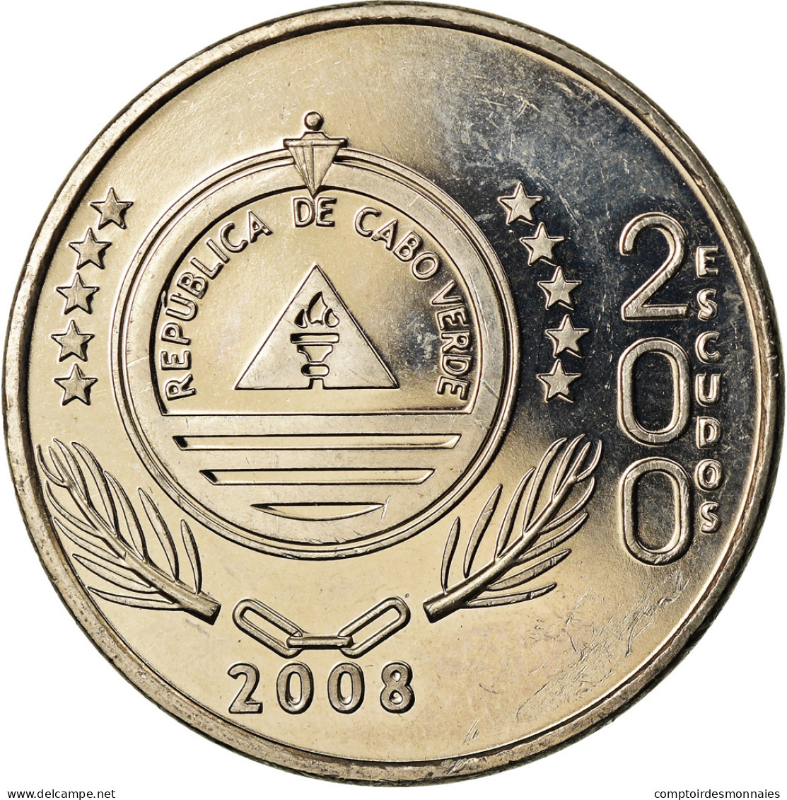 Monnaie, Cape Verde, 200 Escudos, 2008, Organisation Mondiale Du Commerce, SPL - Cap Vert