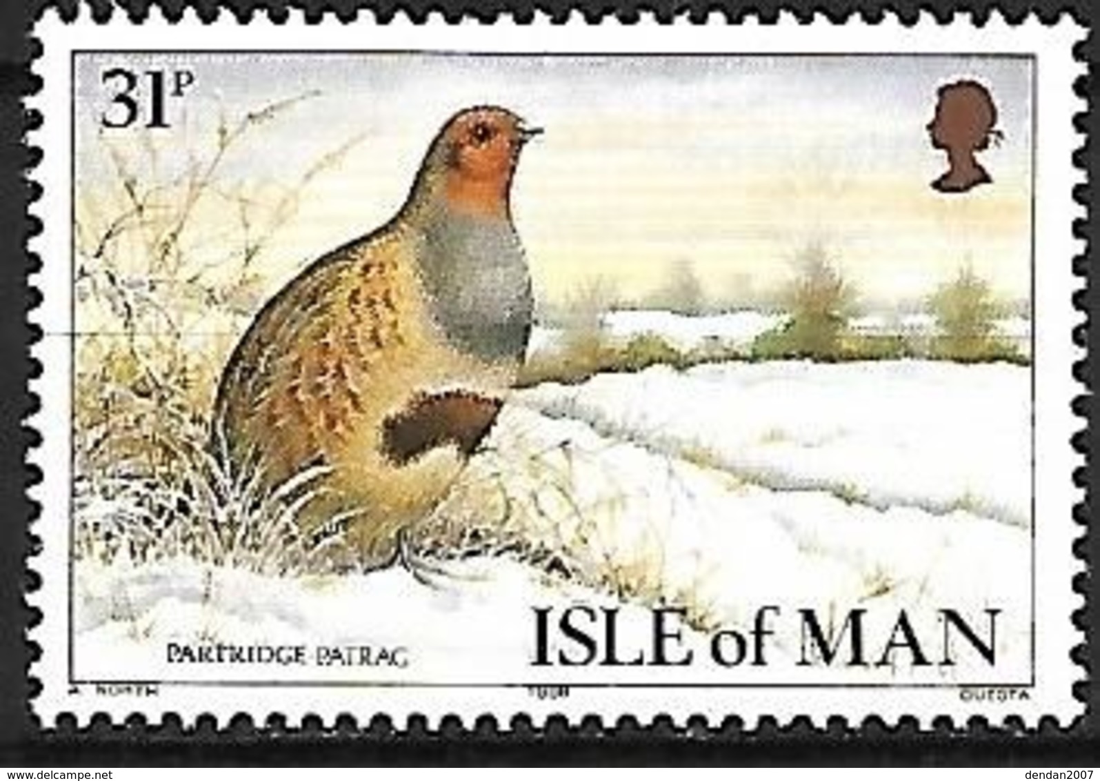 Isle Of Man - MNH 1988 :    Grey Partridge  -  Perdix Perdix - Hühnervögel & Fasanen