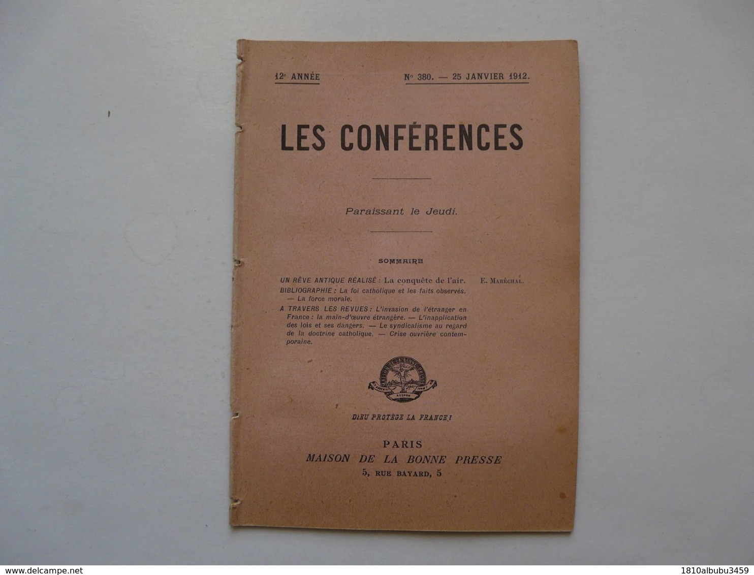 FASCICULE - LES CONFERENCES 1912 : La Conquête De L'air - AeroAirplanes
