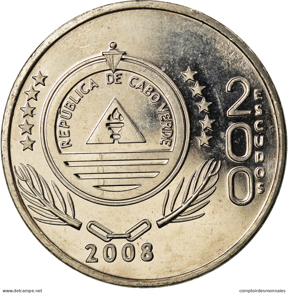 Monnaie, Cape Verde, 200 Escudos, 2008, Organisation Mondiale Du Commerce, SPL - Cap Verde