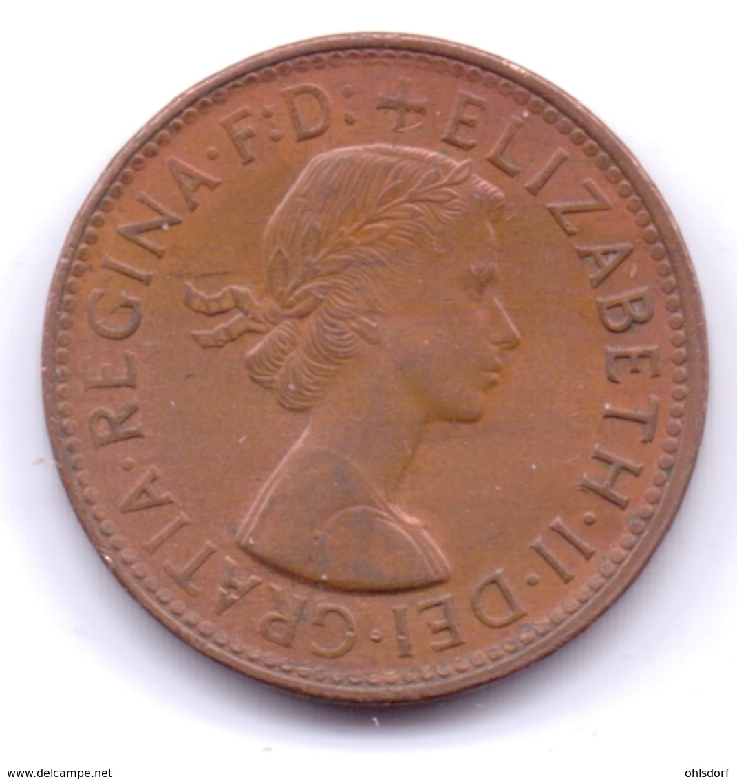 AUSTRALIA 1960: 1/2 Penny, KM 61 - ½ Penny