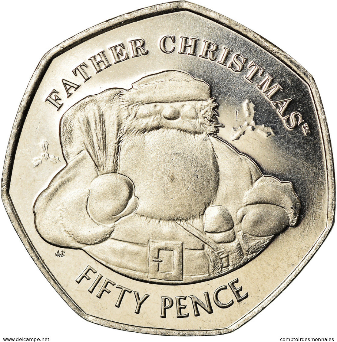 Monnaie, Gibraltar, 50 Pence, 2018, Père Noël, SPL, Cupro-nickel - Gibraltar