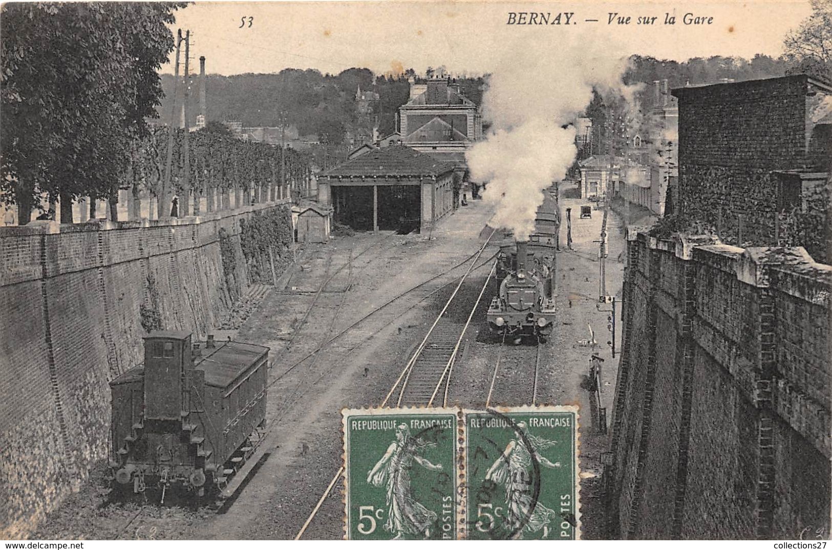 27-BERNAY-VUE SUR LA GARE - Bernay