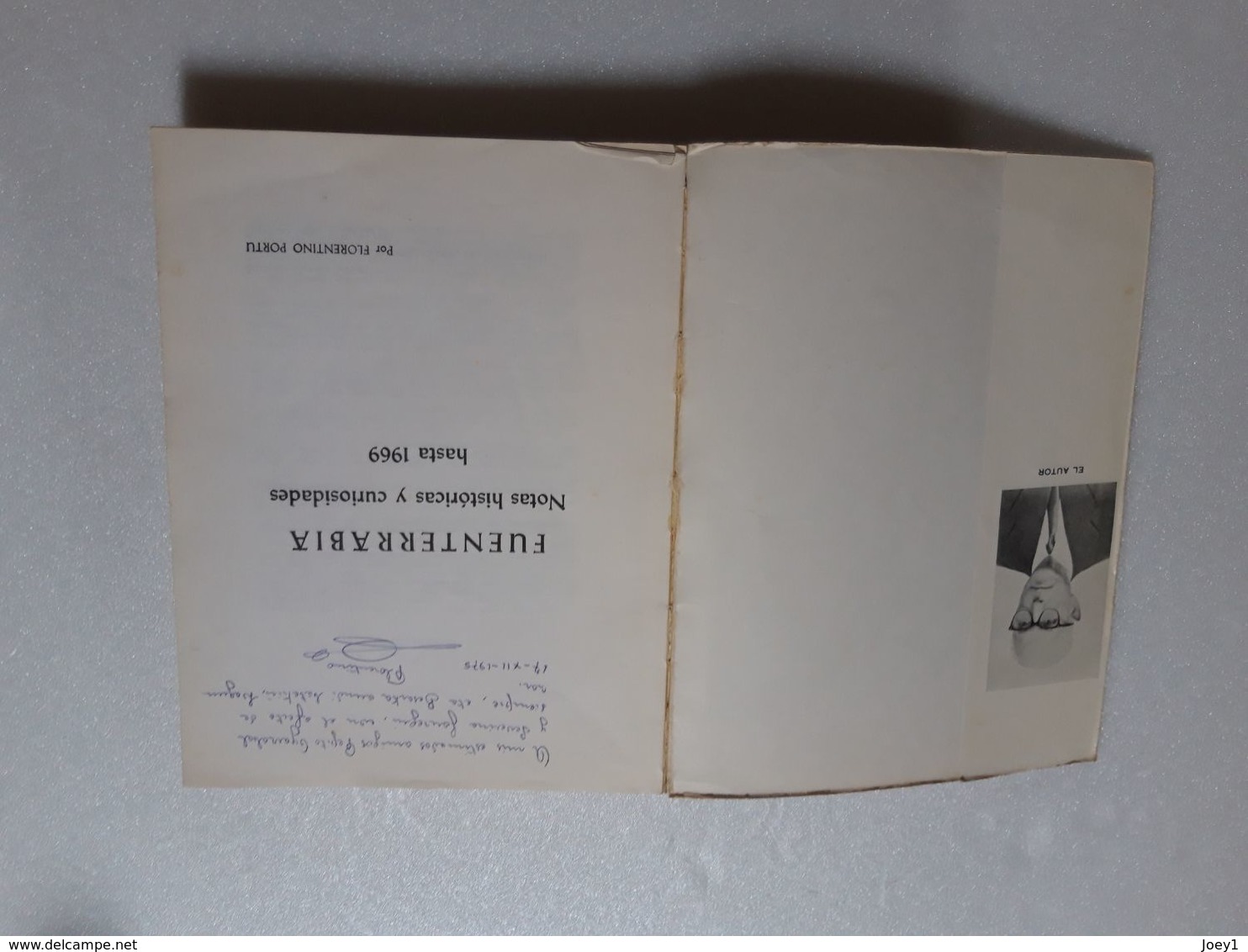 Fuenterrabia notas historicas y curiosidades hasta 1969,por florentino portu dédicacé..bon état