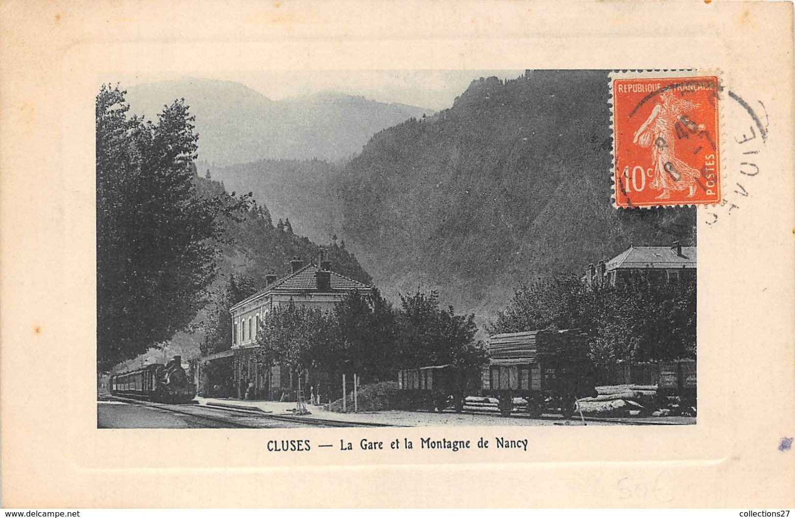 74-CLUSES- LA GARE ET LA MONTAGNE DE NANCY - Cluses