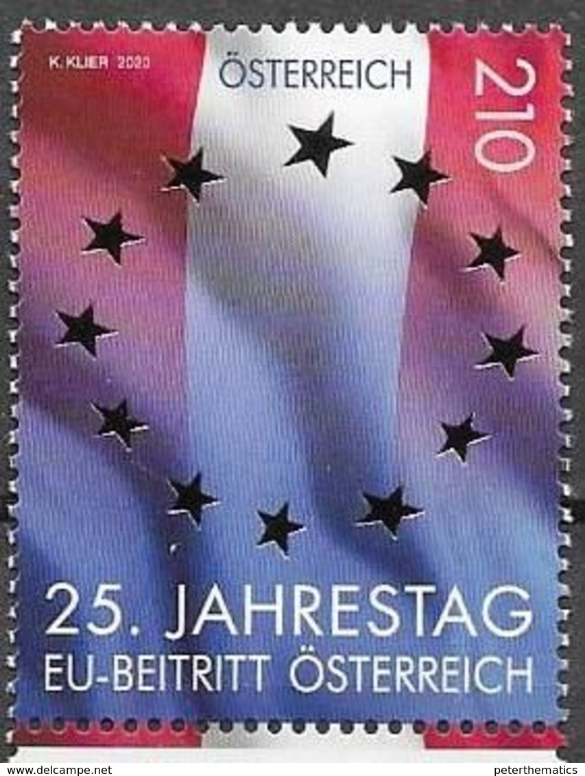 AUSTRIA, 2020, MNH, EUROPEAN UNION, FLAGS,25th ANNIVERSARY OF AUSTRIA JOINING EU,1v - EU-Organe