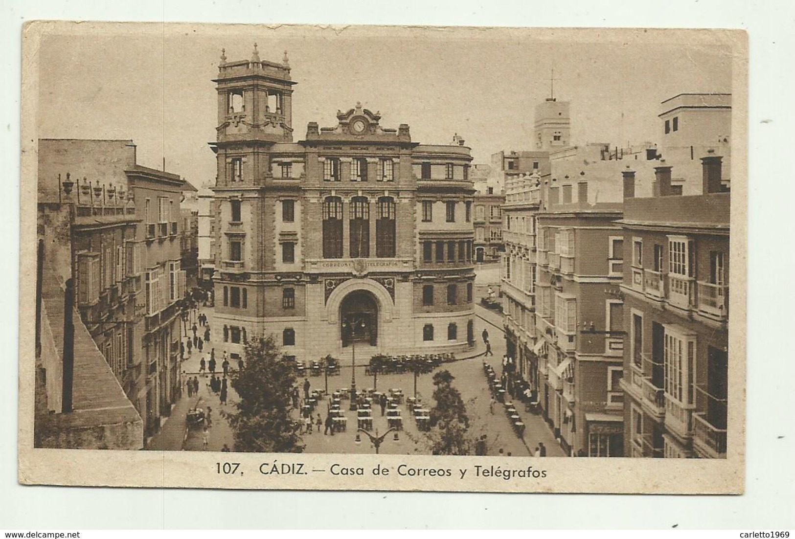 CADIZ - CASA DE CORREOS Y TELEGRAFOS VIAGGIATA FP - Cádiz