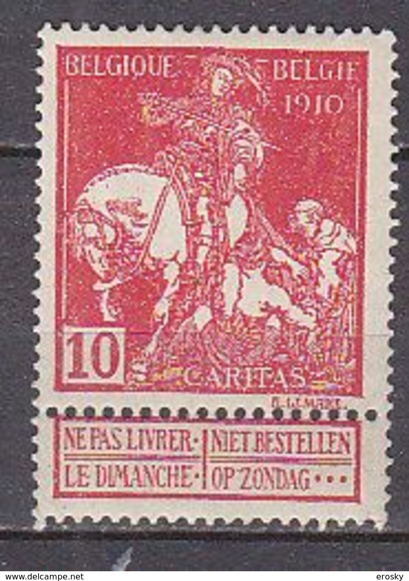 K6138 - BELGIE BELGIQUE Yv N°91 * - 1910-1911 Caritas