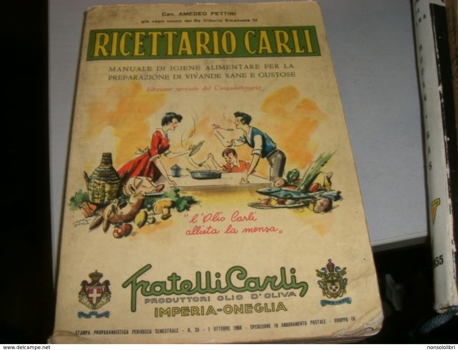 LIBRO RICETTARIO CARLI ILLUSTRATO DA CAPPADONIA 1960 - House & Kitchen