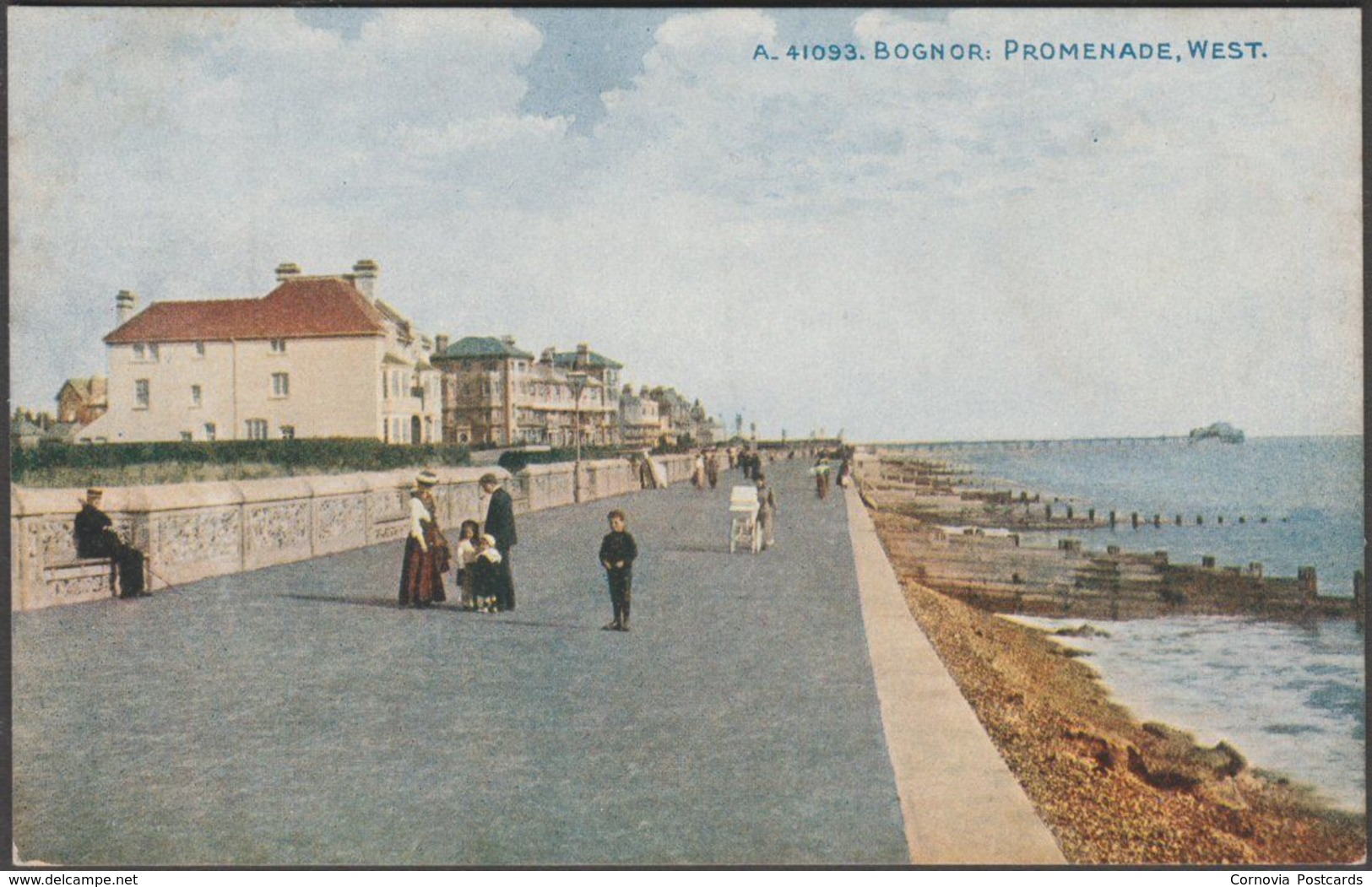 Promenade, West, Bognor, Sussex, C.1905-10 - Photochrom Postcard - Bognor Regis