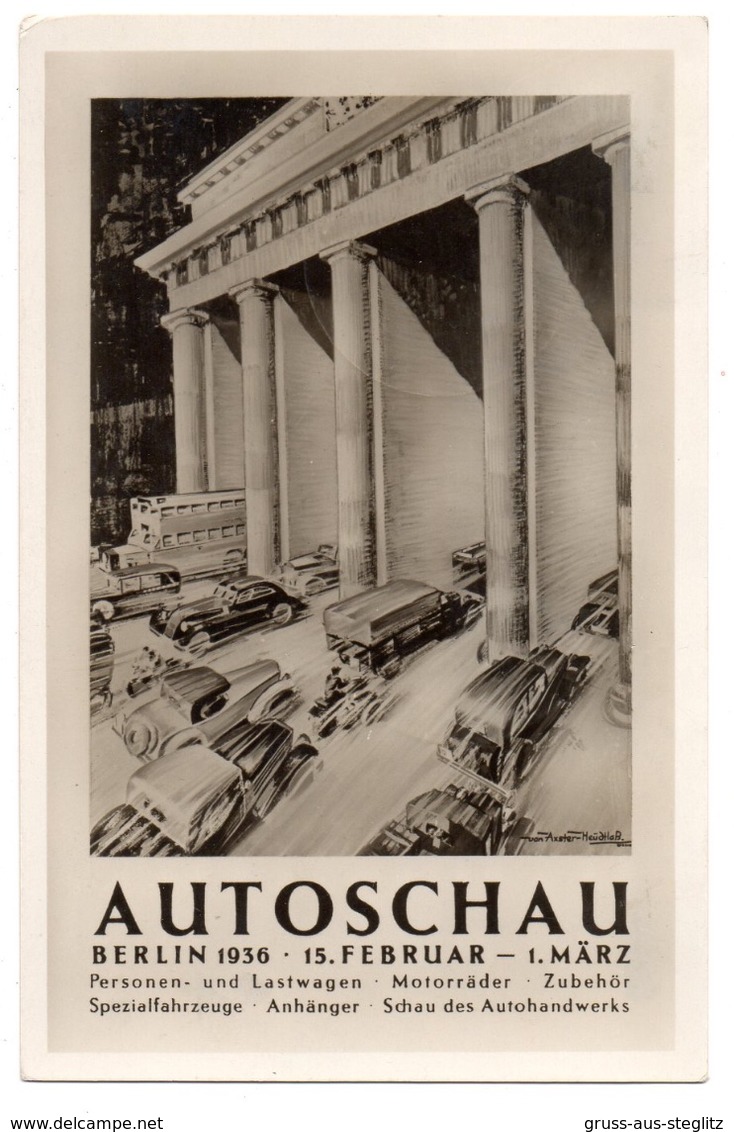Berlin Autoschau 1936 Sonderstempel - Storia Postale