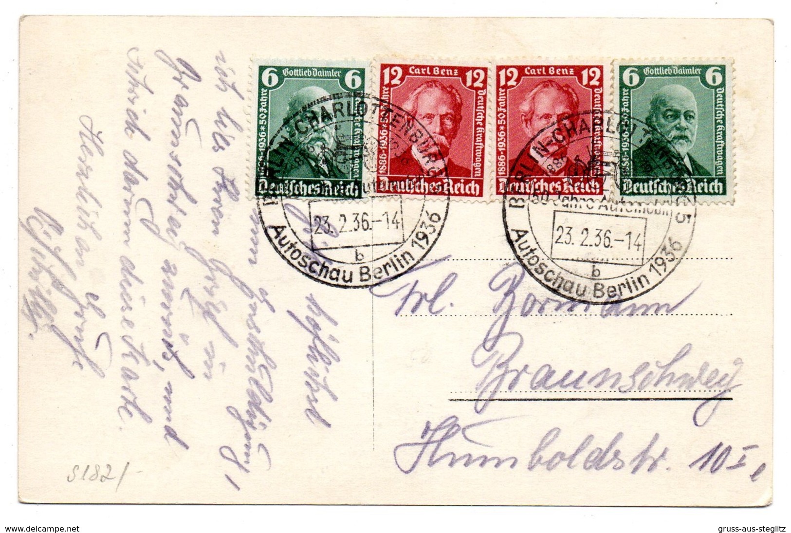 Berlin Autoschau 1936 Sonderstempel - Storia Postale