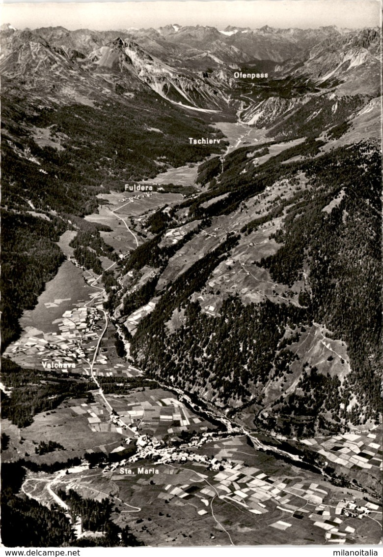 Münstertal - Sta. Maria-Valchava-Fuldera-Tschierv Gegen Den Ofenpass (30-351) * 16. 8. 1972 - Fuldera