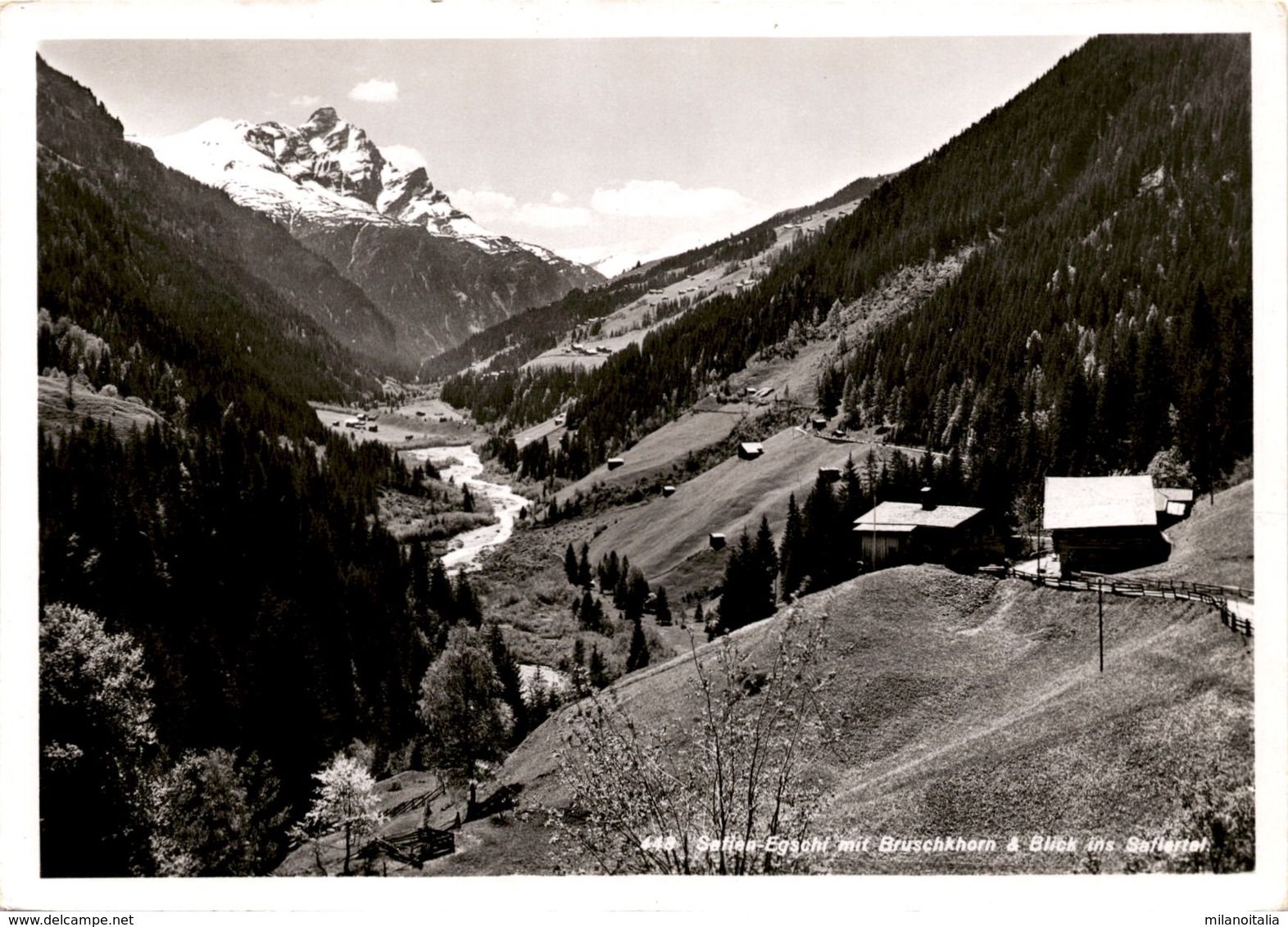 Safien-Egschi Mit Bruschkhorn & Blick Ins Safiertal (448) * 1939 - Safien