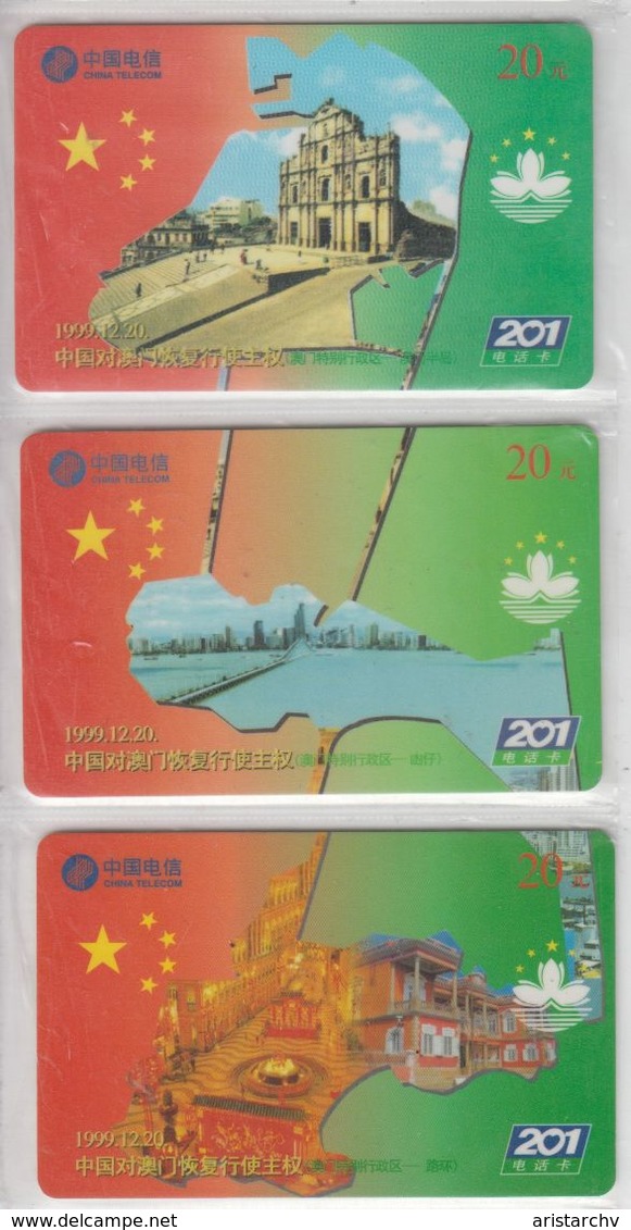 CHINA 1999 PUZZLE SET OF 3 CARDS - Rompecabezas