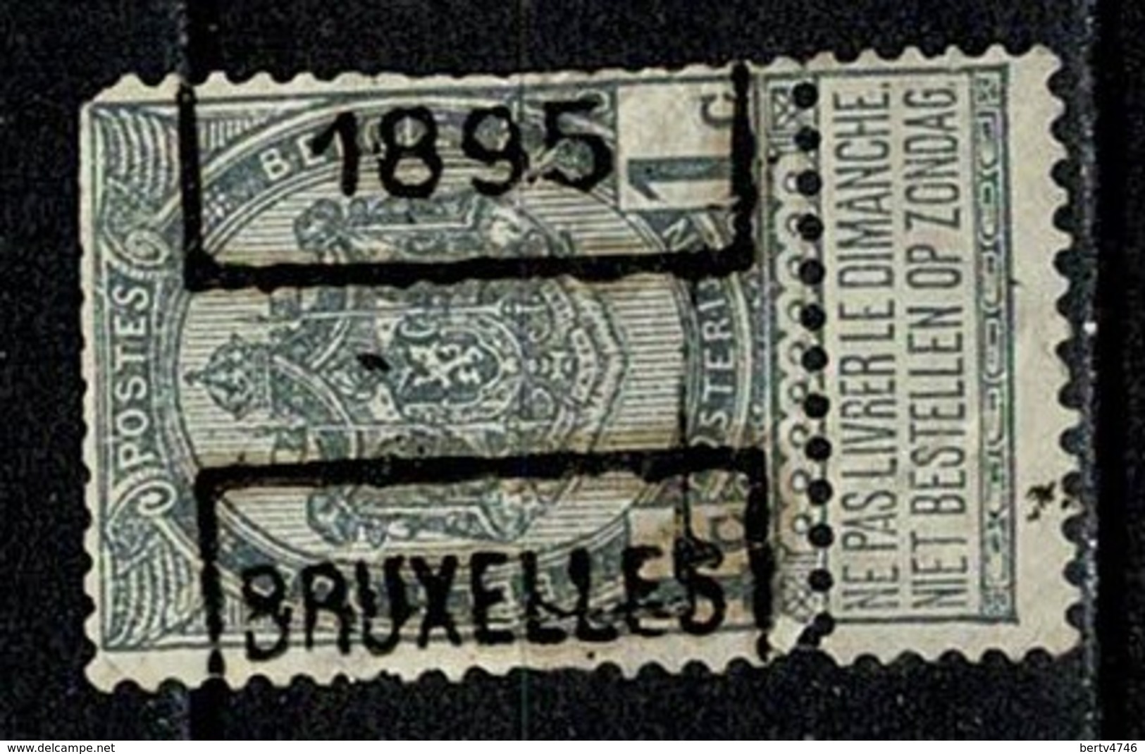 Belg. 1895 PREO 22 Bruxelles (2 Scans) - Roller Precancels 1894-99