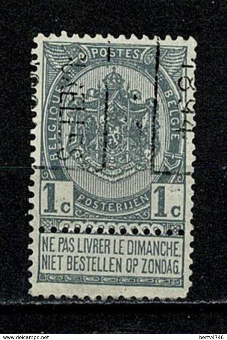 Belg. 1894 PREO 5 Bruxelles (2 Scans) - Roller Precancels 1894-99