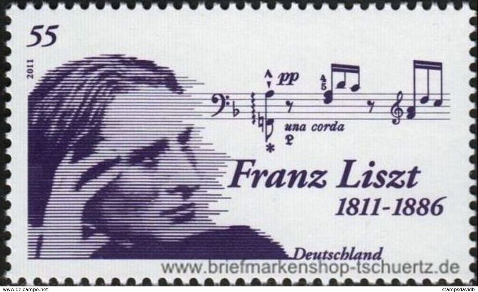 2011	Germany	2846	200 Years Of Franz Liszt - Unused Stamps