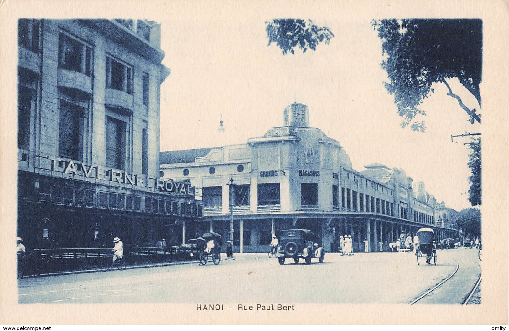 Vietnam Viet Nam Hanoi Rue Paul Bert Vieille Voiture Auto , Restaurant Taverne Royale , Les Grands Magasins - Viêt-Nam