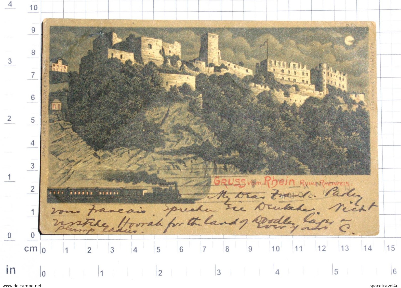 GERMANY - Rheinfels Castle 1911 - VINTAGE POSTCARD (MI#10) - Rhein-Hunsrueck-Kreis