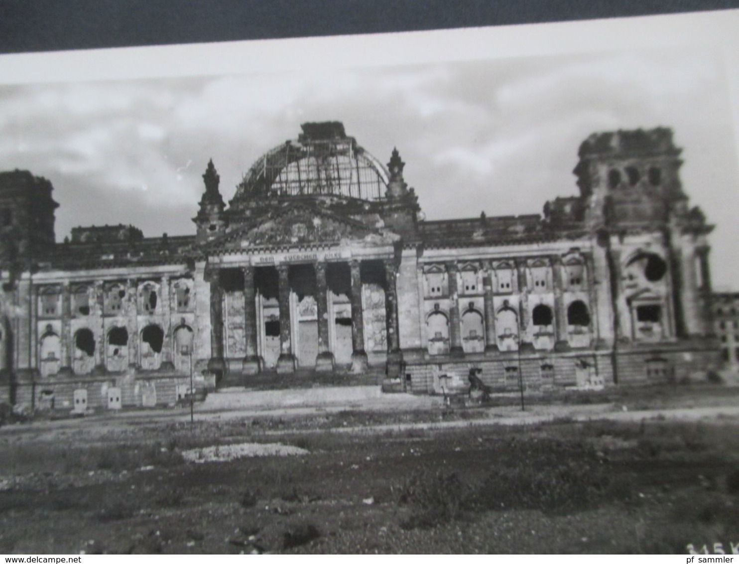 Berlin Ende 1940er / Anfang 50er Jahre Echtfoto AK Verlag Rudolf Pracht Handabzug Berlin Zerstörter Reichstag - Mitte