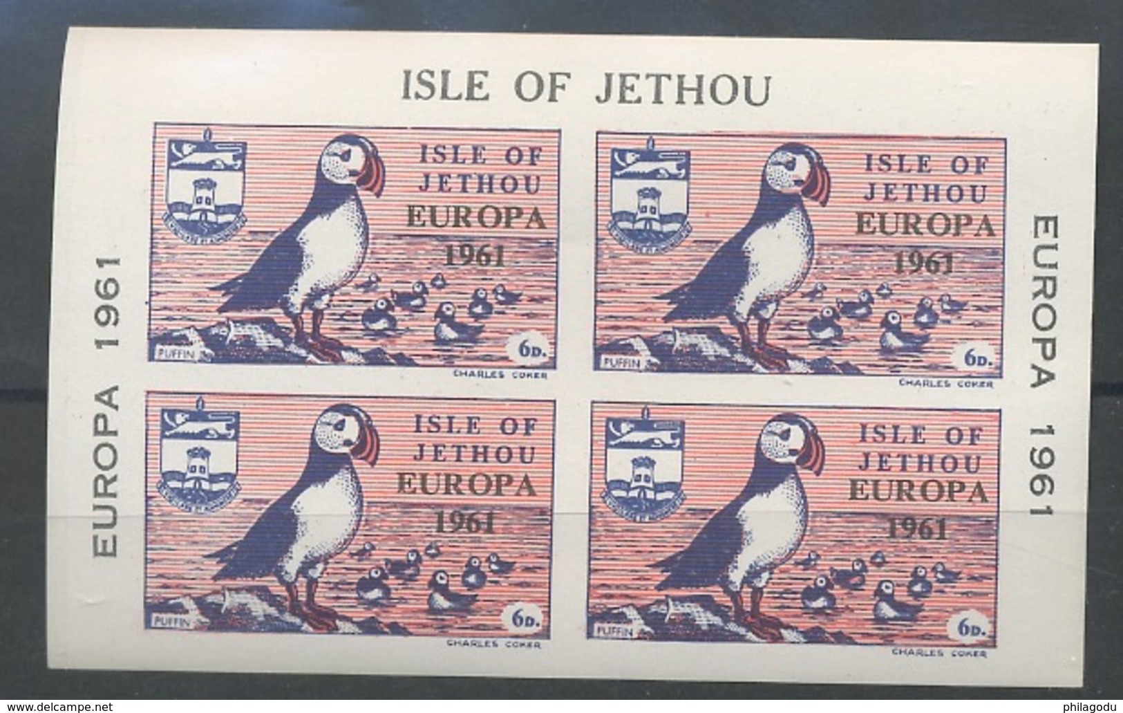 JETHOUT. Feuillet De 4 ++.  Oiseaux. Ucelli. Birds. Vögel. Puffin Clown Bird - Local Issues