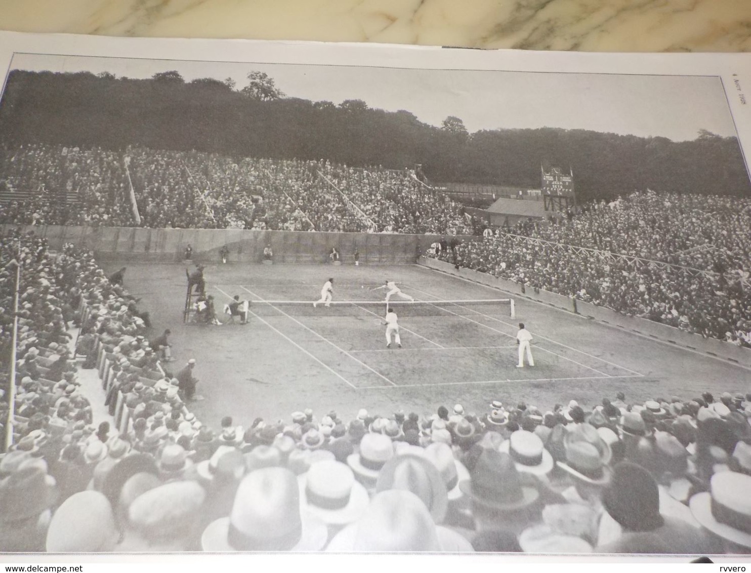 PHOTO COUPE DAVIS A ROLAND GARROS 1928 - Other & Unclassified