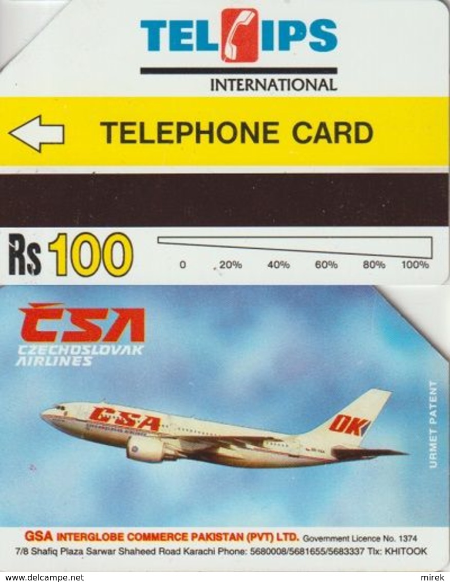 331/ Pakistan; Czechoslovakia Airlines, 100 Units, Urmet - Pakistan