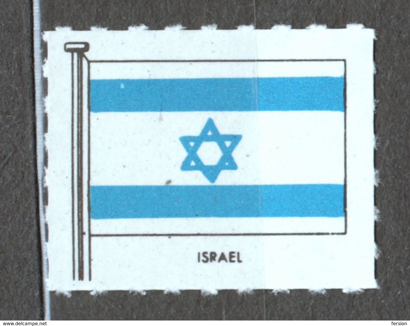 ISRAEL - FLAG FLAGS Cinderella Label Vignette - Ed. 1950's Great Britain MNH - Coat Of Arms Star Of David - Altri & Non Classificati