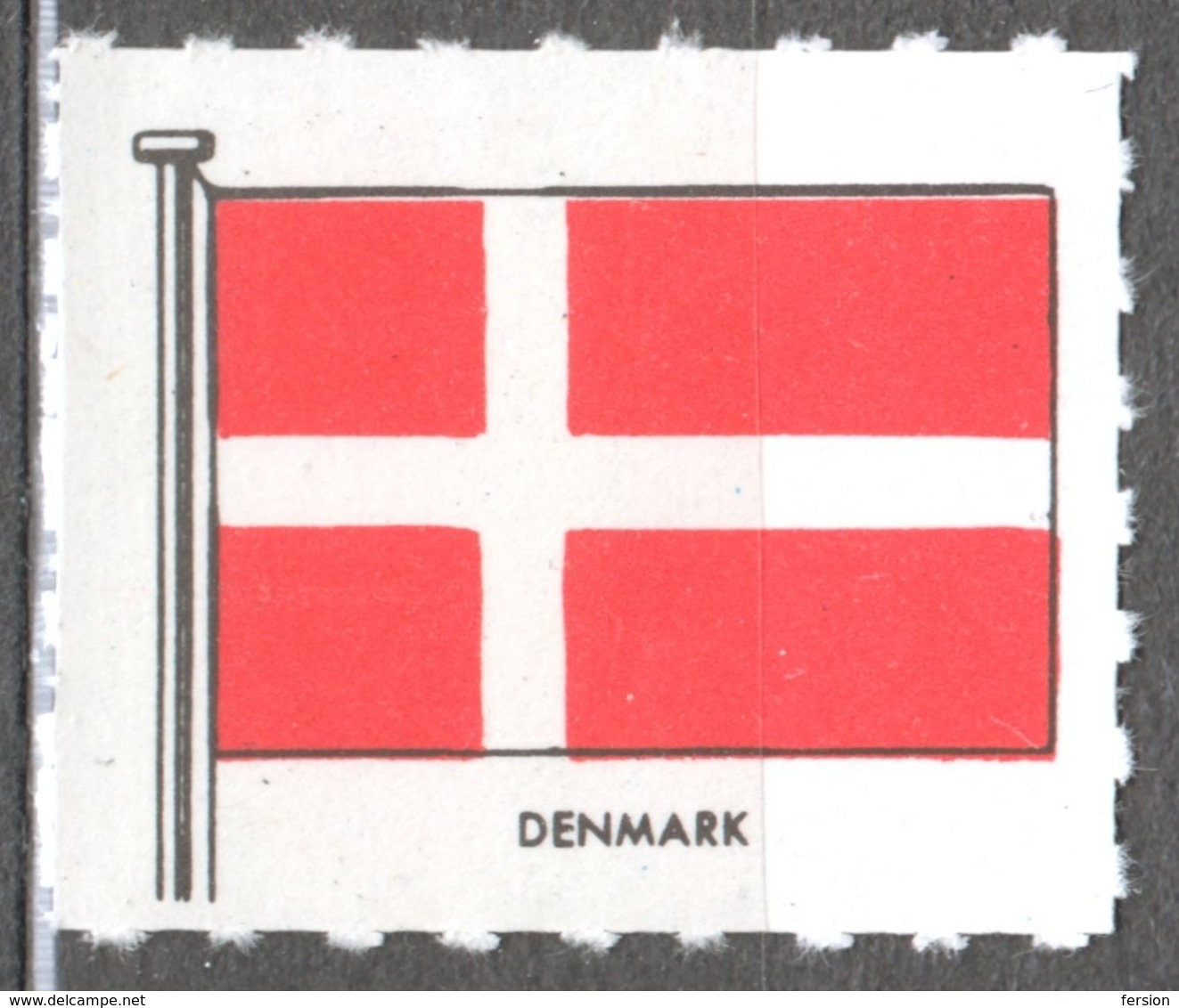 Denmark Danmak - FLAG FLAGS Cinderella Label Vignette - Ed. 1950's Great Britain MNH - Otros & Sin Clasificación