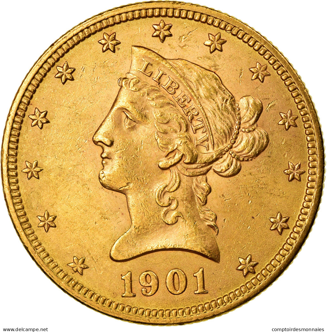 Monnaie, États-Unis, Coronet Head, $10, Eagle, 1901, Philadelphie, SUP+, Or - 10$ - Eagle - 1866-1907: Coronet Head